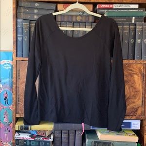 Fabletics Aviana Top Small Black Twist Back